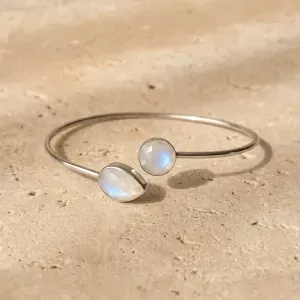 Jonc Pierre de Lune et Argent – Intuition & Féminin Sacré