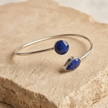 Jonc Lapis Lazuli et Argent – Sagesse & Expression Sacrée