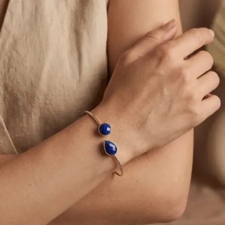 Jonc Lapis Lazuli et Argent – Sagesse & Expression Sacrée