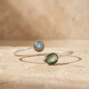 Jonc Argent et Labradorite – Protection & élégance