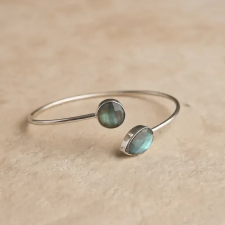 Jonc Argent et Labradorite – Protection & élégance