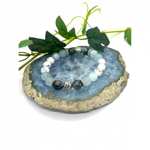 Bracelet Sérénité Naturelle – Équilibre & Apaisement en Pierres