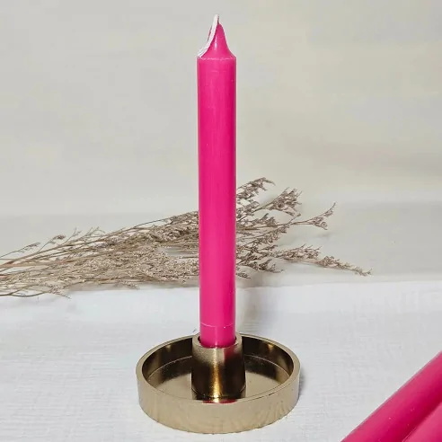 Cierge rose fushia masse – Rituel d’amour et tendresse
