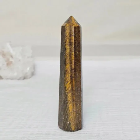 Obélisque Œil de Tigre 8 cm – Pierre de force et d’ancrage