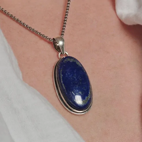 Pendentif Lapis Lazuli Ovale – sagesse Intérieure