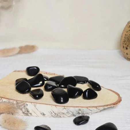 Pierre roulée obsidienne noire – Protection et Ancrage