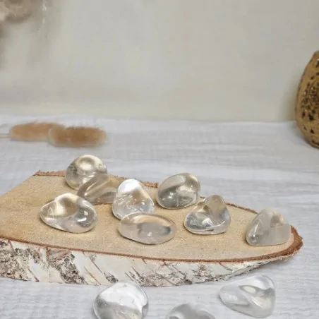 Pierre cristal de roche extra roulée – Clarté & énergie