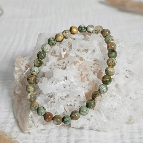 Bracelet en Rhyolite – Transformation & Ancrage