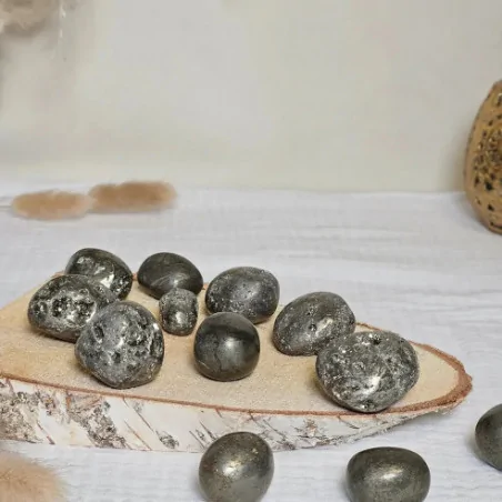 Pierre pyrite roulée – Protection, énergie & abondance