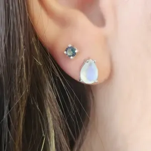 Boucles Pierre de Lune & Argent – Intuition & Douceur