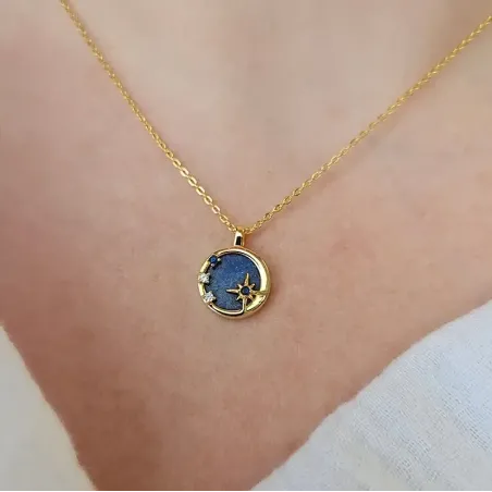 Collier Lapis Lazuli Étoile – Intuition & protection céleste