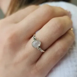 Bague Pierre de Lune Angel - Intuition et douceur sacrée