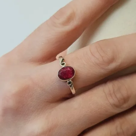 Bague Rubis Angel - Cœur et énergie vitale