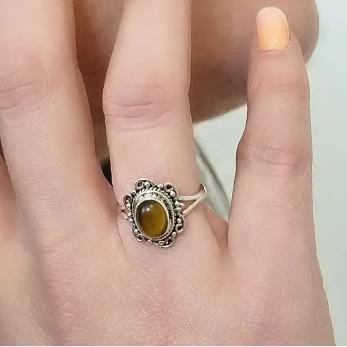 Bague Oeil de Tigre Juliette – Argent et force protectrice