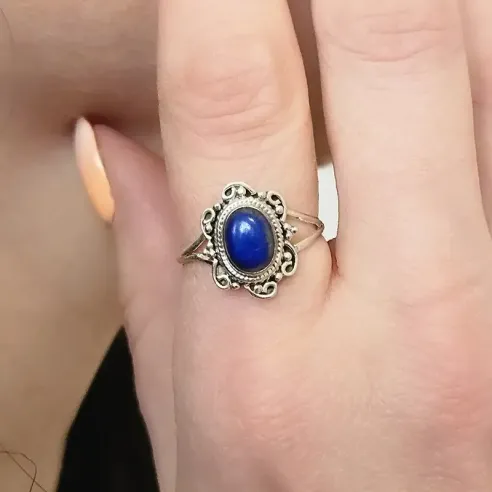 Bague Lapis Lazuli Juliette – Argent et expression sacrée
