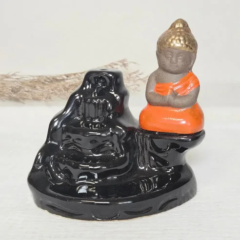 Porte encens backflow Bouddha – Cascade zen apaisante