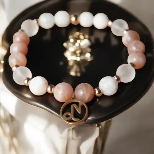 Bracelet Capricorne lune & cristal – pierre astrologique