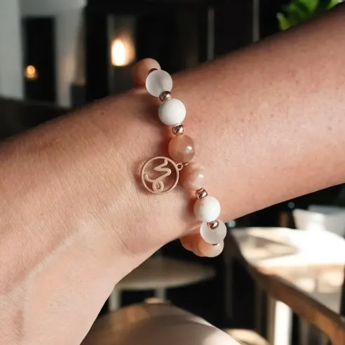 Bracelet Capricorne lune & cristal – pierre astrologique