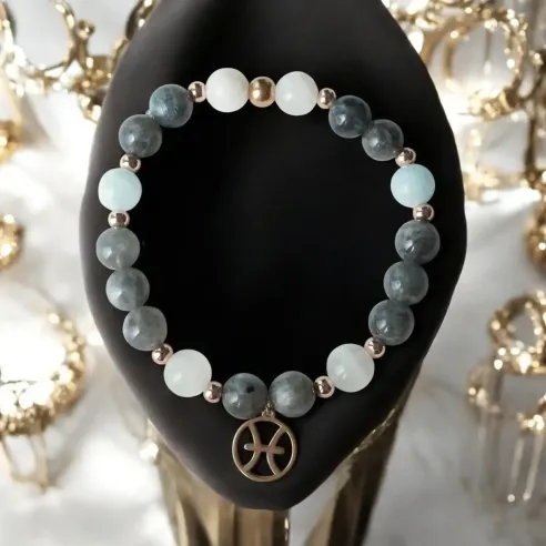 Bracelet Poissons labradorite – protection & intuition