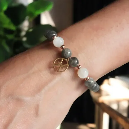 Bracelet Poissons labradorite – protection & intuition