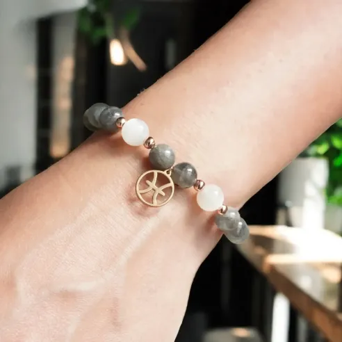 Bracelet Poissons labradorite – protection & intuition