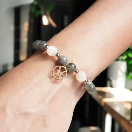 Bracelet Poissons labradorite – protection & intuition