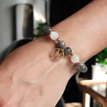 Bracelet Poissons labradorite – protection & intuition