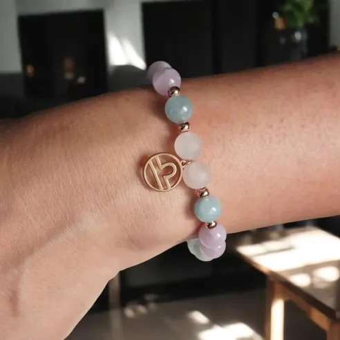 Bracelet Balance kunzite – douceur & équilibre du cœur