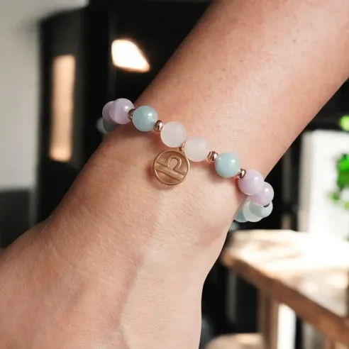 Bracelet Balance kunzite – douceur & équilibre du cœur