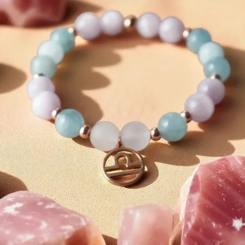 Bracelet Balance kunzite – douceur & équilibre du cœur