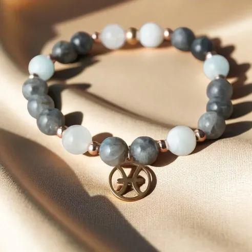 Bracelet Poissons labradorite – protection & intuition