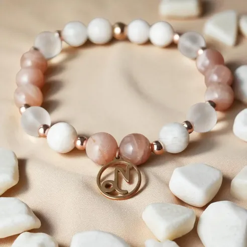 Bracelet Capricorne lune & cristal – pierre astrologique