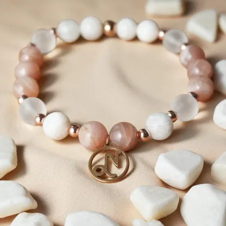 Bracelet Capricorne lune & cristal – pierre astrologique