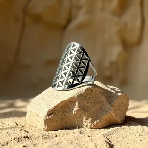 Bague Fleur de vie - Énergie et harmonie