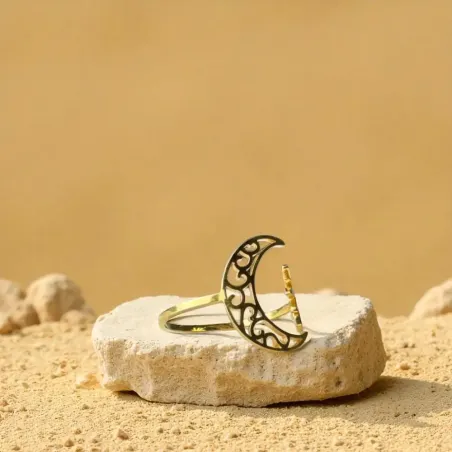 Bague Lune et Soleil – Harmonie et Éclat Spirituel