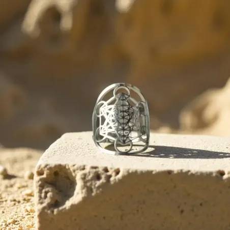 Bague Metatron 3 coloris – Symbole ésotérique ajustable