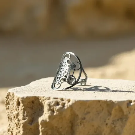Bague Metatron 3 coloris – Symbole ésotérique ajustable