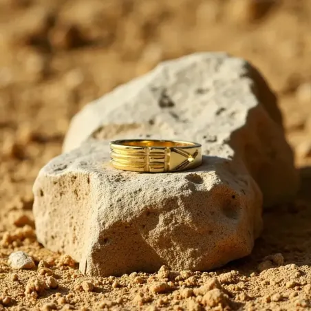 Bague Atlante Argent doré – Bijou spirituel en argent 925