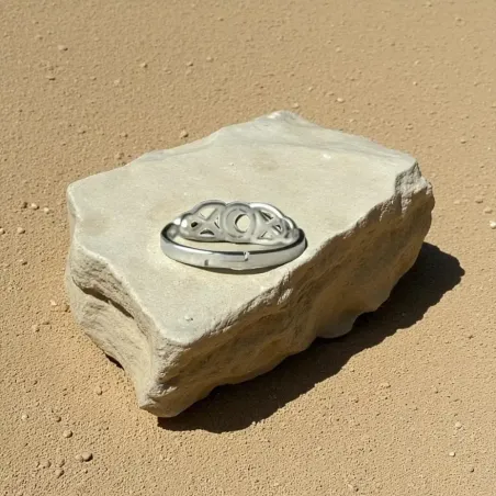 Bague Lune Acier Inoxydable – Bijou mystique et intemporel