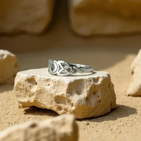 Bague Lune Acier Inoxydable – Bijou mystique et intemporel