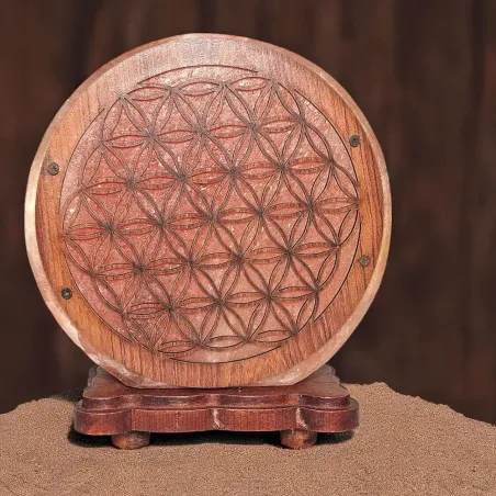 Lampe de sel Fleur de Vie – Lumière purifiante & sacrée