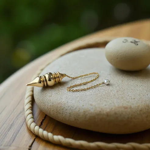 Pendule Vénus doré – Intuition féminine & radiesthésie