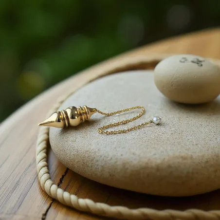 Pendule Vénus doré – Intuition féminine & radiesthésie
