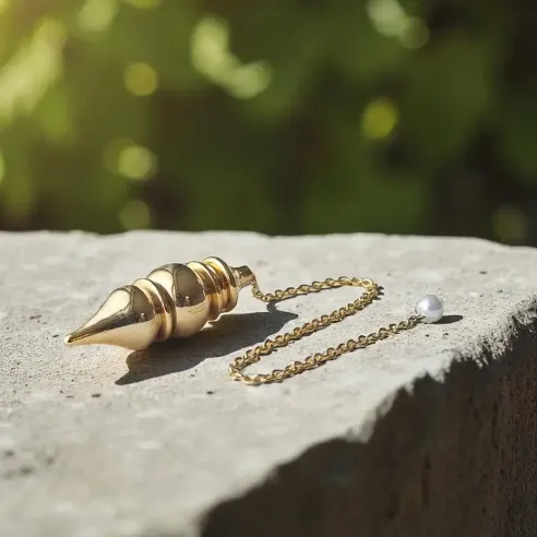 Pendule Vénus doré – Intuition féminine & radiesthésie