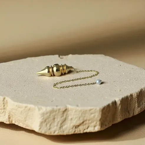 Pendule Vénus doré – Intuition féminine & radiesthésie