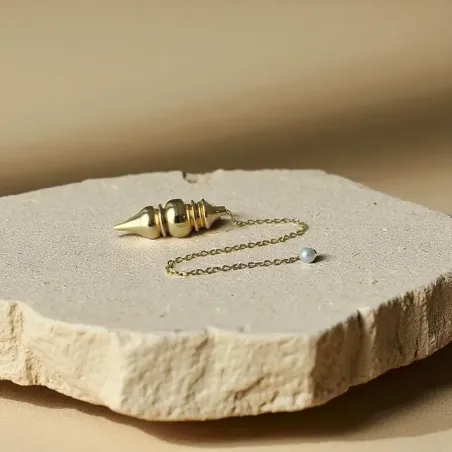 Pendule Vénus doré – Intuition féminine & radiesthésie