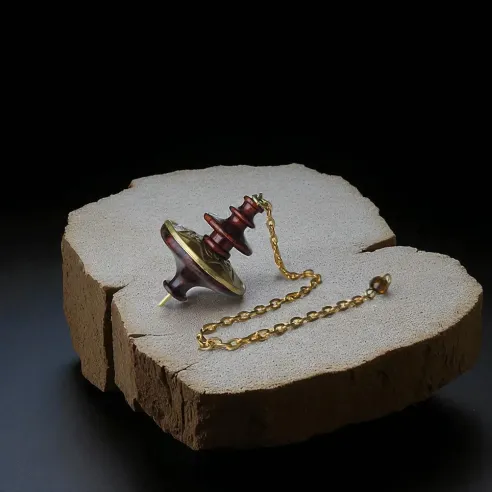 Pendule Mystica – Outil de radiesthésie en bois et laiton