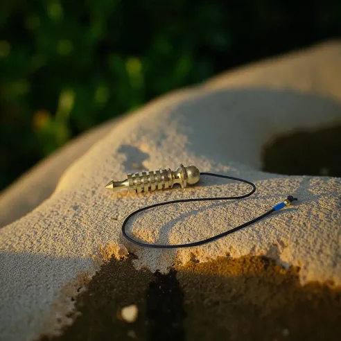 Pendule Isis en laiton doré – Outil de radiesthésie précis