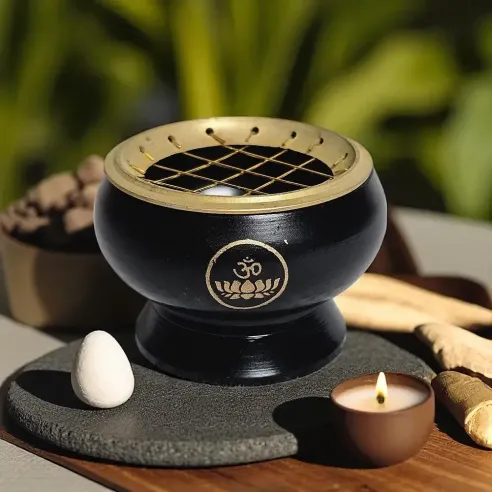 Brûle encens Noir Om - Pour les purifications énergétiques
