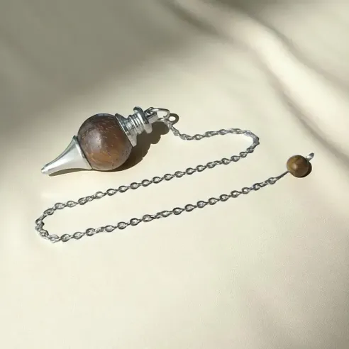 Pendule œil de tigre boule – Protection et clarté énergétique